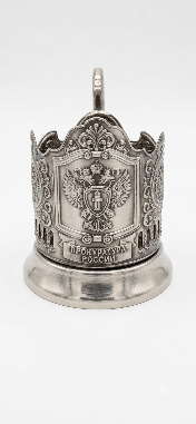 Подстаканник никелированный с чернением Кольчугино (прокуратура России)